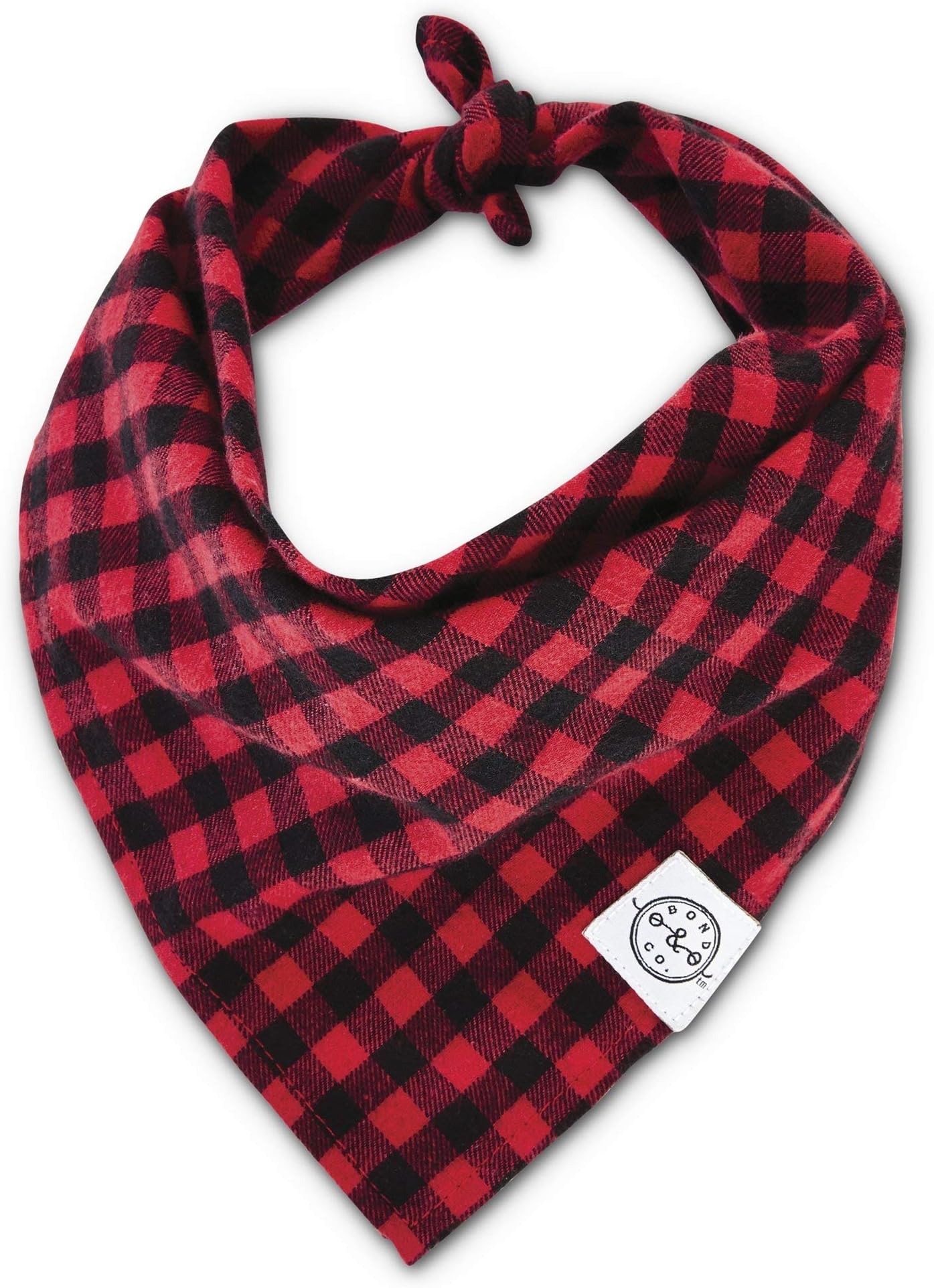 PETCO Brand - Bond & Co. Buffalo Checkered Dog Bandana, for Neck Sizes 12-15, Small, Small/Medium
