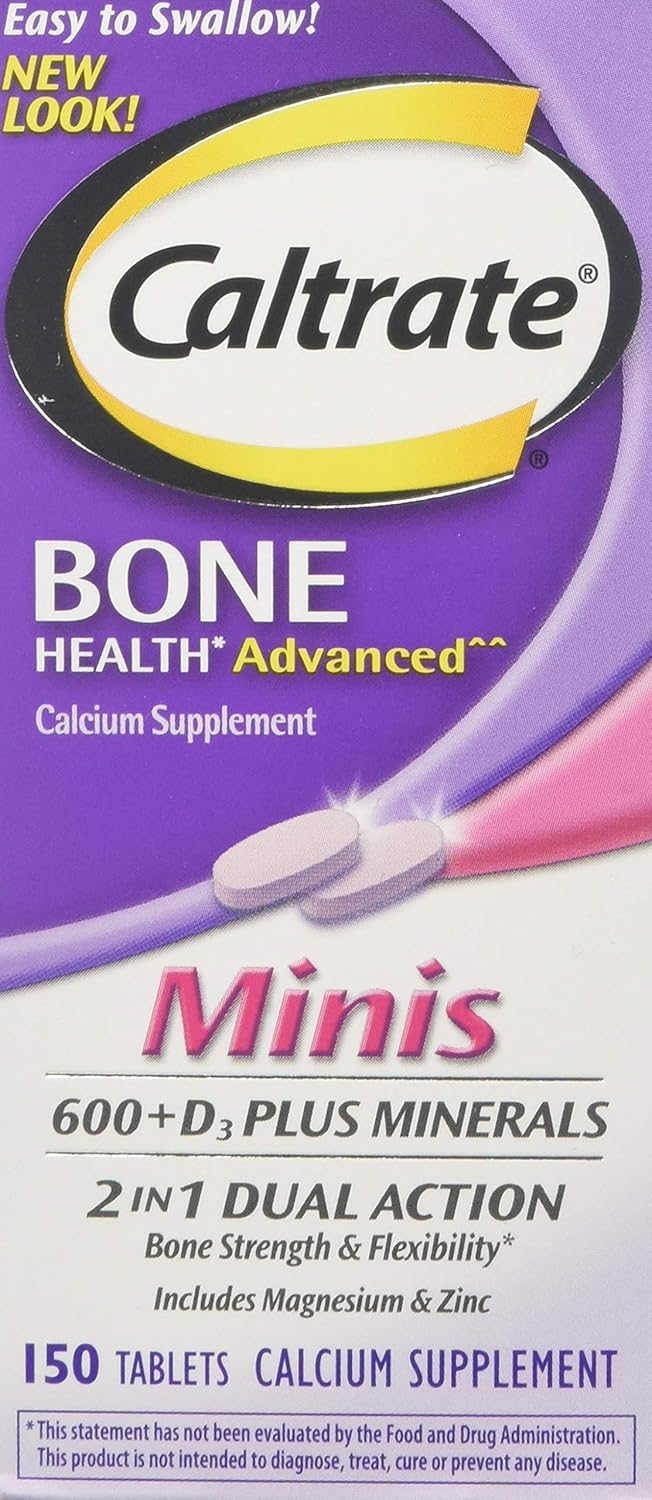 Caltrate Calcium & Vitamin D3 Supplement Plus Minerals Mini Tablets, 150 ea (Pack of 6): Health & Personal Care