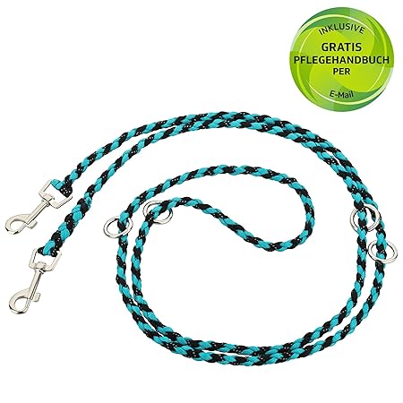 Golden Pets Geflochtene Hundeleine aus Paracord | hochwertige Führleine | 2 Meter lang, 4-Fach verstellbar | reflektierend, e