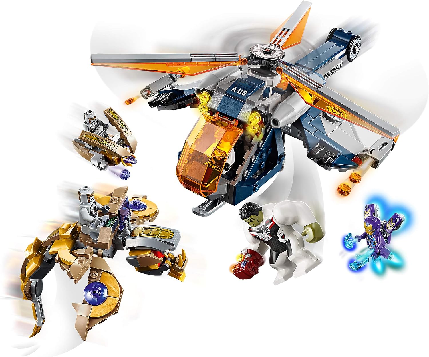 LEGO 76144 Super Heroes Marvel Avengers Endgame Hulk Helicopter Rescue with Hulk Action Figure, Pepper Potts as Rescue - Image 3