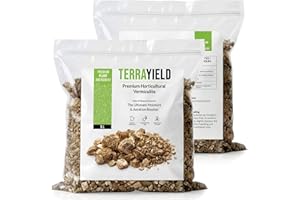 TERRAYIELD Coarse Vermiculite - Organic Substrate Soil Additive Indoor & Outdoor Plants, Seed Starting & Root Cutting, Reptil