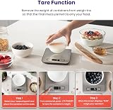 Etekcity Digital Kitchen Scales 5 kg 1 g Stainless Steel Backlit LCD view 3