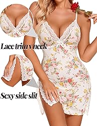 Avidlove Printed Nightgown Baby Doll Nighty for