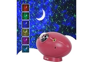 UNIFUN Star Projector Night Light, Galaxy Projector Light with Music Speaker 4-in-1 LED Nebula Cloud Projector for Kids Adults Bedroom,Halloween,Christmas Holiday Use(Green Star)