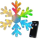 36" Smart Christmas Snowflake Lights Outdoor APP Control, Foldable Big Hanging Snowflake Lights, 105+ Modes, Music Sync, Waterproof Christmas Decorations for Window, Indoor, House, Porch, Eave Pergola