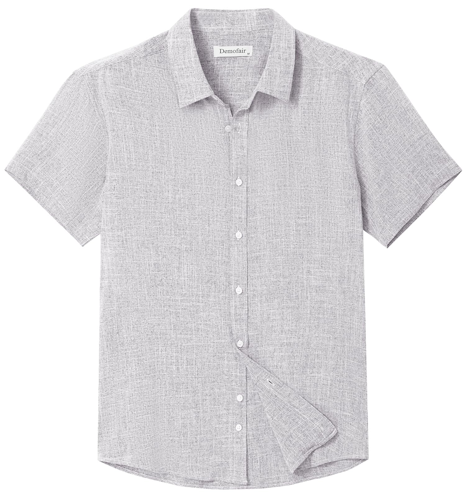 Photo 1 of Demofair Mens Button Down Short Sleeve Stretch Wrinkle-Resistance Shirt Casual Summer Vacation Textured Shirts(Dark Purple,Large)