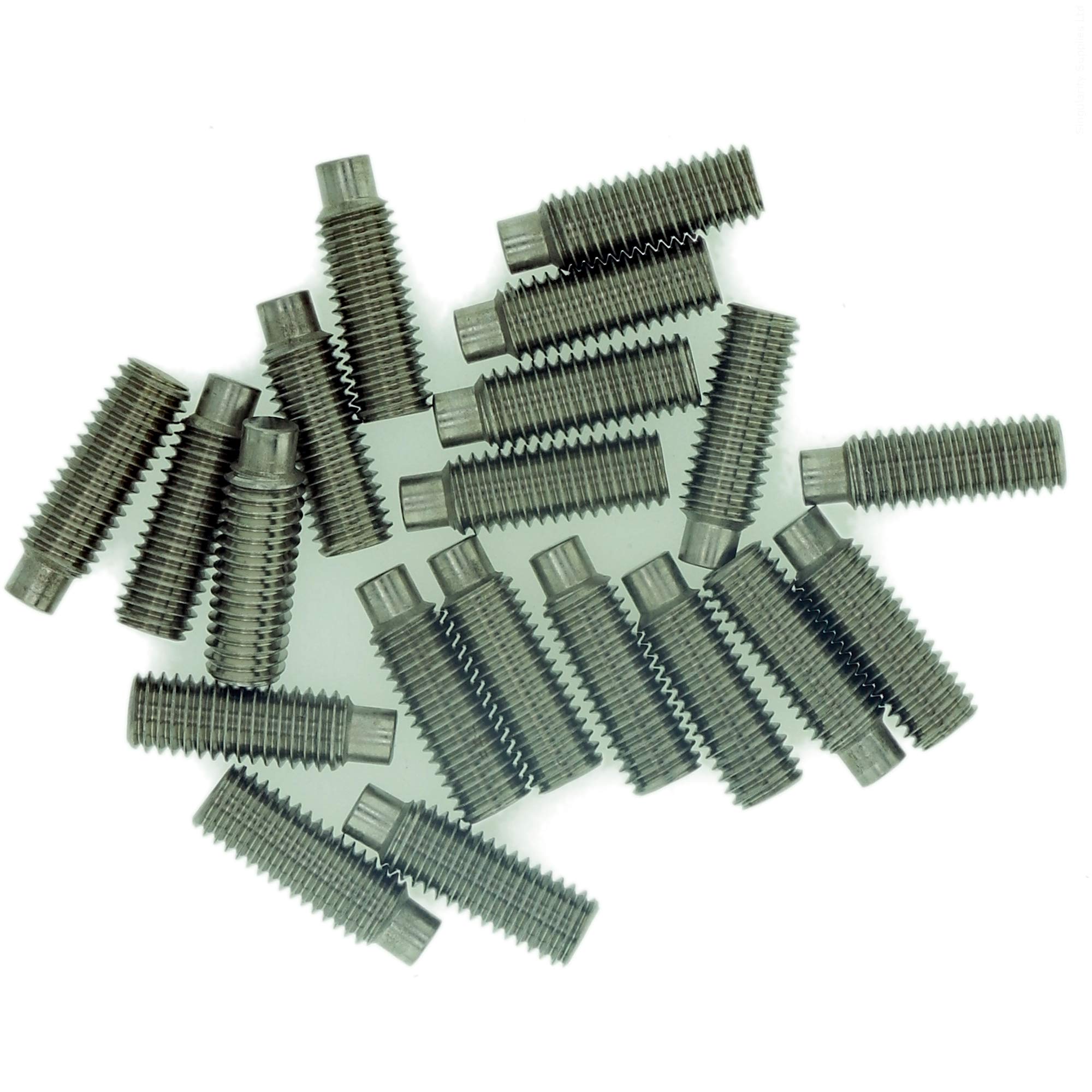 M5 (5mm x 8mm) Hex Socket Grub Screw (Dog Point) - Stainless Steel (A2) (Pack of 20)