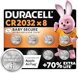Duracell CR2032 Lithium Coin Batteries 3V 8 Pack - Baby Secure Technology