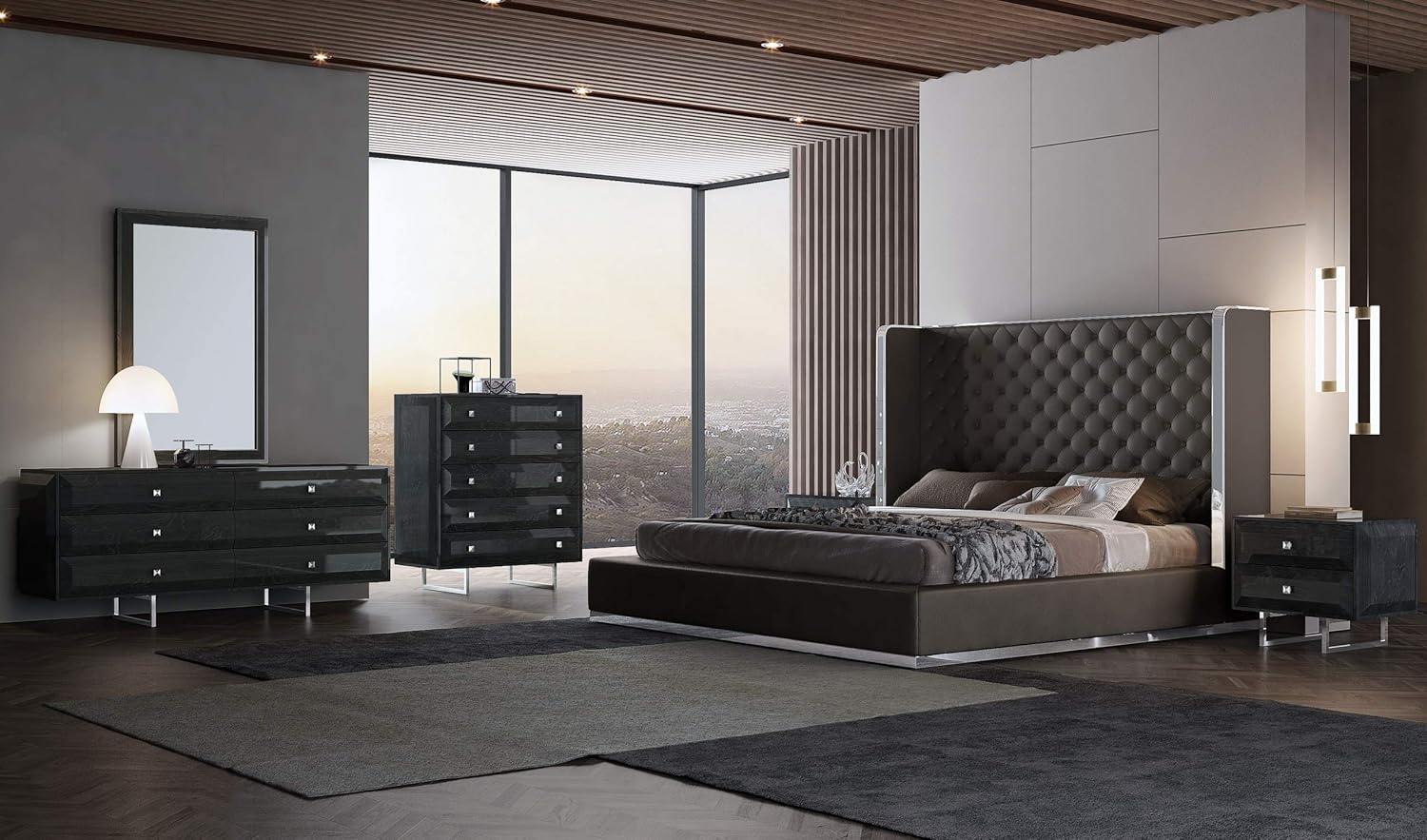 Amazon Com Whiteline Modern Living Bck1356p Dgry Abrazo