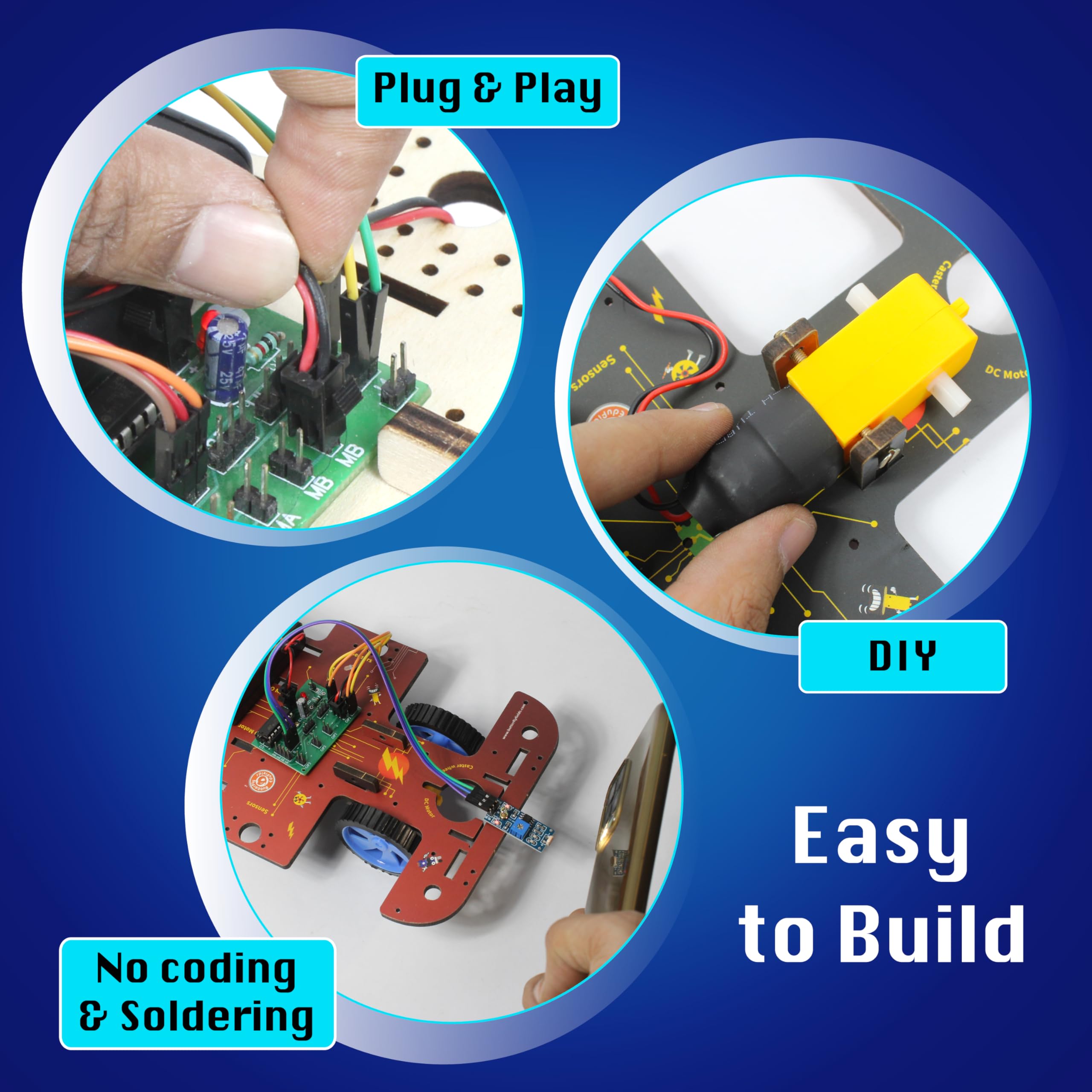 Butterfly EduFields 10-in-1 STEM Robotics Kit for Kids Ages 8-14 | Electronics & Engineering Science Kit with Circuit Board Projects | Educational Robot Building Kit