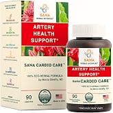 Artery Plaque Removal Formula | 4-Element All-Natural Supplement to Support Blood Pressure, Healthy Cholesterol, and Heart Rhythm | 90 Easy-to-Swallow Capsules | by Sana Herbal