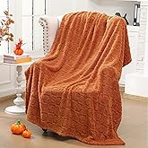 SmoothNovelty Thanksgiving Pumpkin Throw Blanket Fall Soft Warm Fuzzy 3D Pumpkin Throw Blanket for Bed Couch Sofa Chair Living Room Dorm Home Autumn Harvest Decoration for Women Men Gift, 50 x 60 Inch
