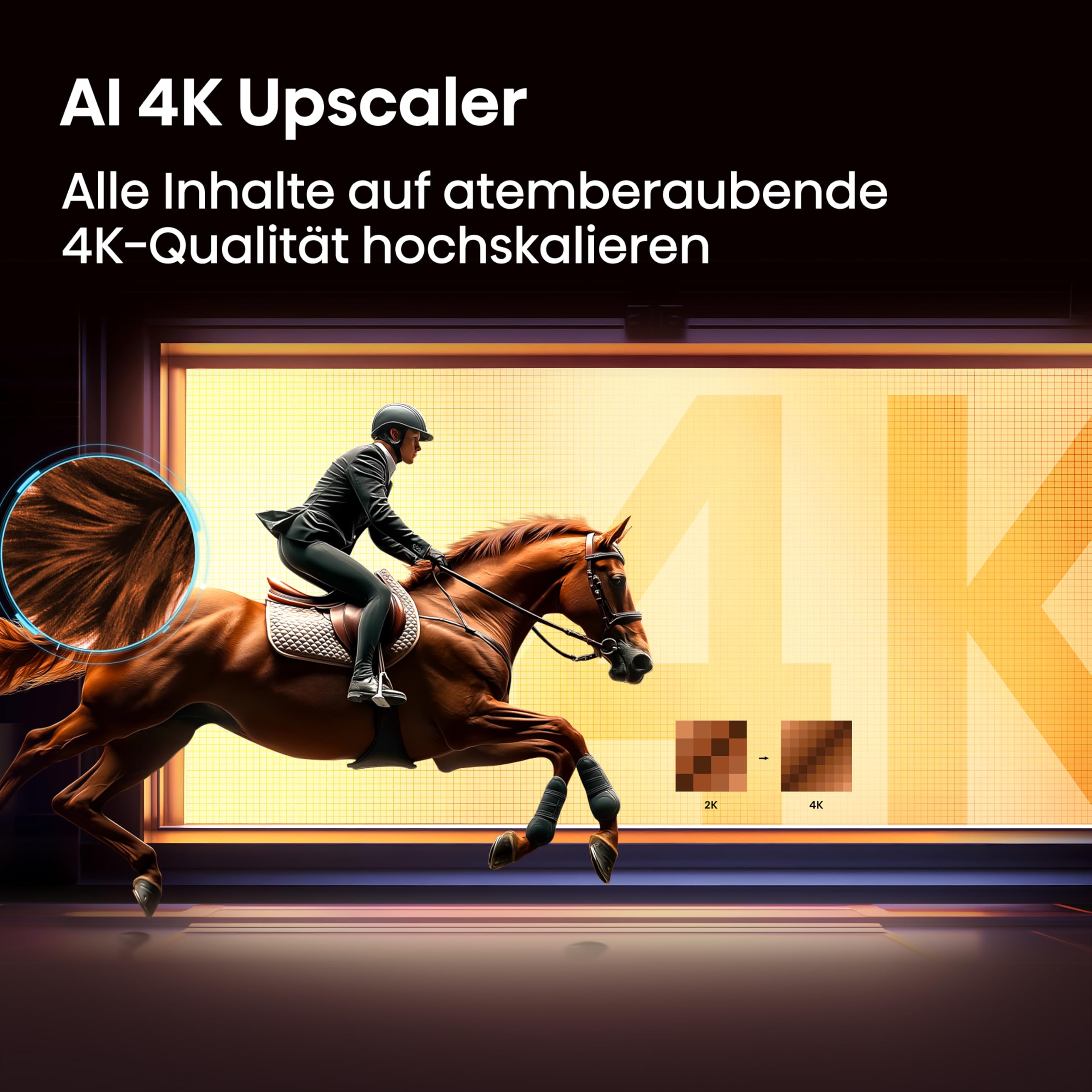 Hisense 43E6DS Fernseher 43 Zoll, 4K UHD Smart TV, Hi-View AI Engine, 60Hz Game Mode Plus, Dolby Vision, AI 4K Upscaler, DTS Virtual: X, AI Smooth Motion, Airplay, Sprachsteuerung[2026] 4