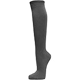 COUVER Knee High Socks for Women Knee Tube Socks Womens Athletic Socks Cotton Knee High Socks, 1 Pair
