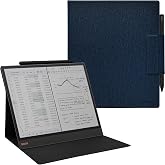 GOVTVA Magnetic Stand Case for Onyx Boox Tab X C 13.3 Color/Boox Note Max 13.3 (2025/2024 Released) Ultra-Thin Lightweight Leather Cover with Magnetic Pen Buckle, Auto Sleep/Wake (Cloth Bark Blue)