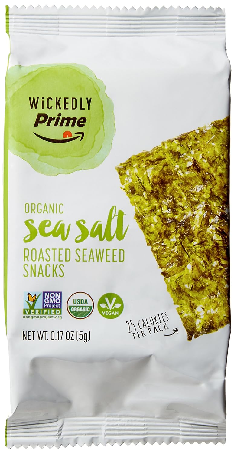 Wickedly Prime Organic Roasted Seaweed Snacks Sea Salt 0 17 Ounce Pack Of 12 Amazon Com Grocery Gourmet Food Wickedly Prime Organic Roasted Seaweed Snacks Sea Salt 0 17 Ounce Pack Of 12 Amazon Com Grocery Gourmet Food