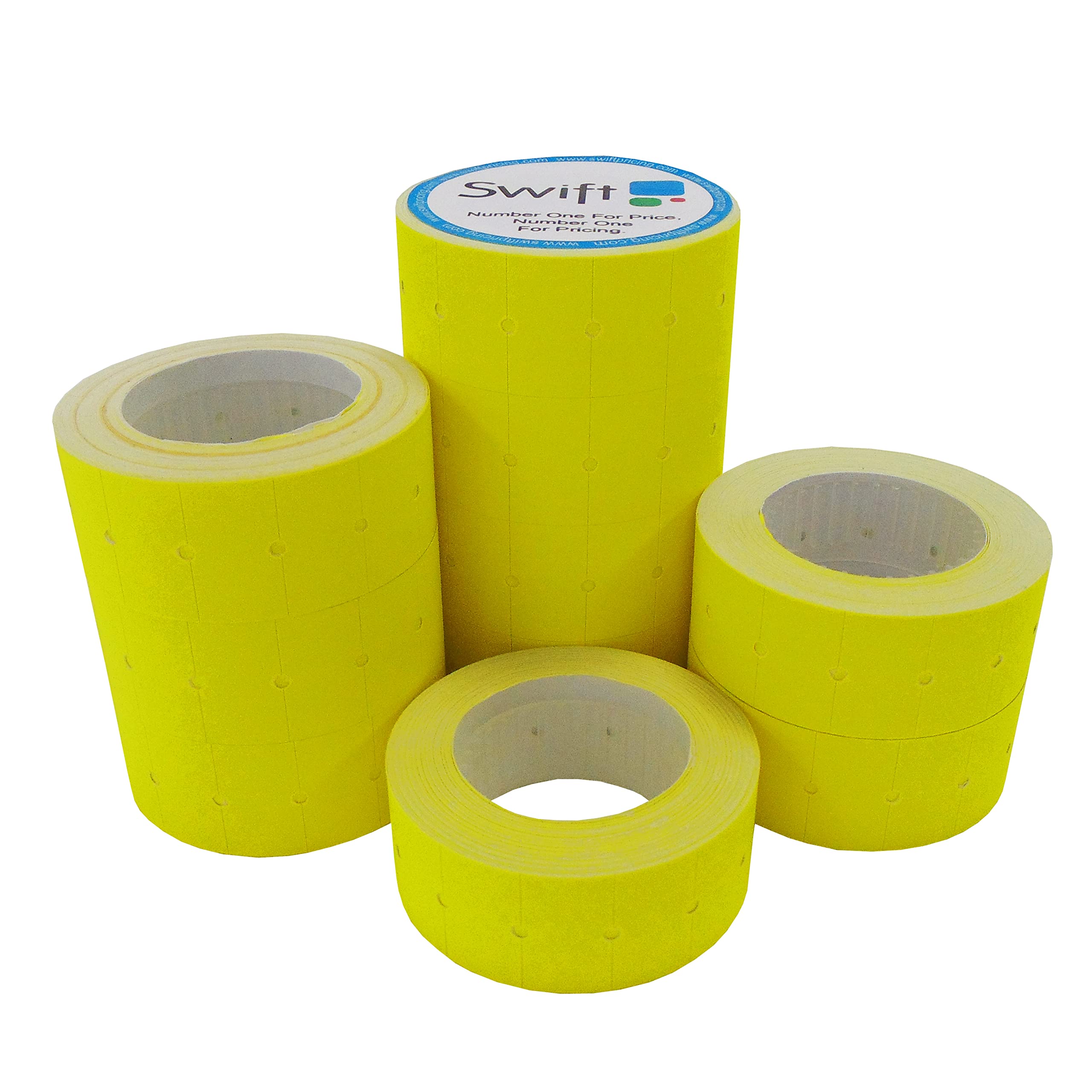 Swift 22 x 12 mm Price Gun Labels CT1 Yellow 10 Rolls 5,000 Stickers Pricemarking Tags Fits Many Pricing Labellers