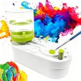 Upgraded Paint Brush Cleaner Brush Rinser Water Circulation(Pre Assembled), Watercolor/Oil and Water-Based Paint Brush Cleane
