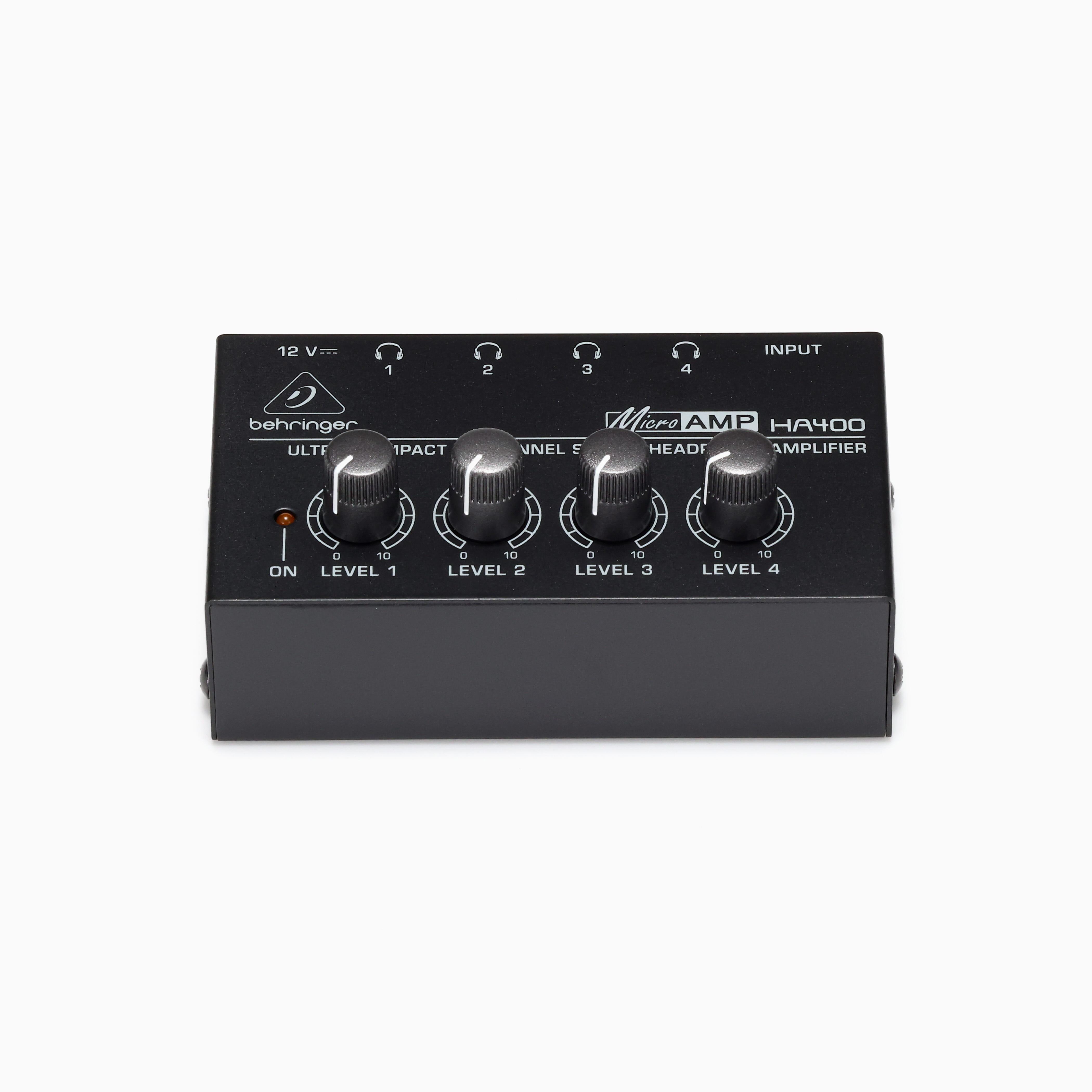 Behringer HA400, amplificatore ultracompatto per cuffie stereo a 4 canali :  Amazon.it: Elettronica