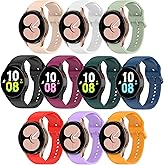 HSWAI 10 Pack No Gap Band Compatible with Samsung Galaxy Watch 7 6 5 4 FE Band 40mm 44mm/Galaxy Watch 5 Pro 45mm/Galaxy Watch 6 4 Classic 43mm 47mm 42mm 46mm for Women Men