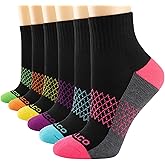 eallco Womens Athletic Ankle Socks Quarter Cushioned Running Socks Hiking Sport Socks 6 Pairs