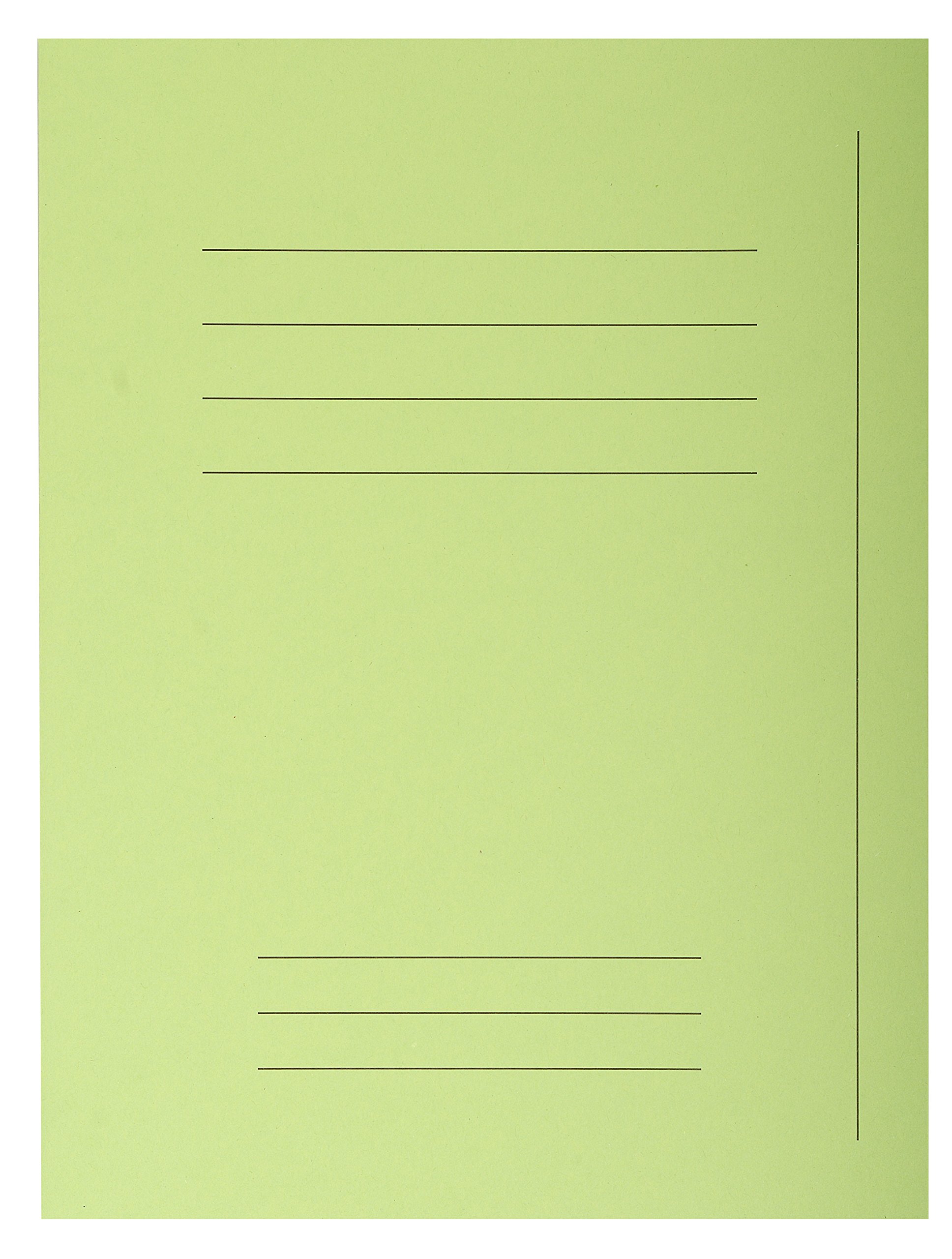 Exacompta - Ref 435013E - Forever Printed Square Cut Folder - 240 x 320mm in Size, Suitable for Storing A4 Documents, Made from 220gsm Recycled Card - Green (Pack of 50)