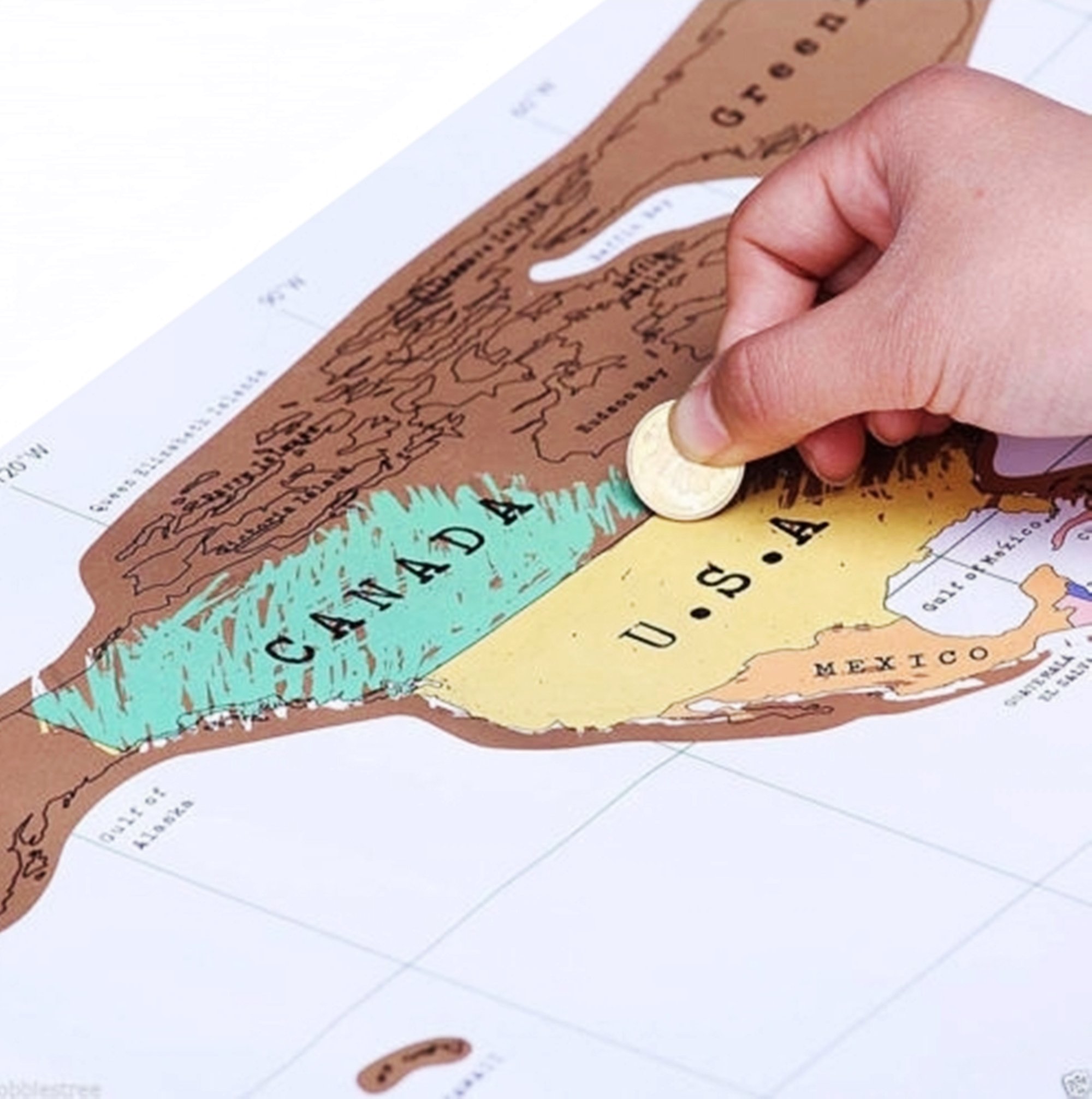 Scratch Off World Map, Easy to Learn Geography, to Track Your Travels and Wonderful for Home Decoration