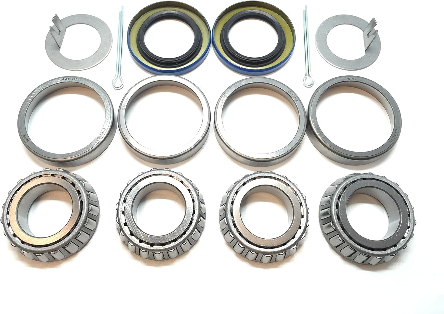 (Set of 2) WPS Trailer Axle Hub Wheel Bearing Kits L44643 L44610
