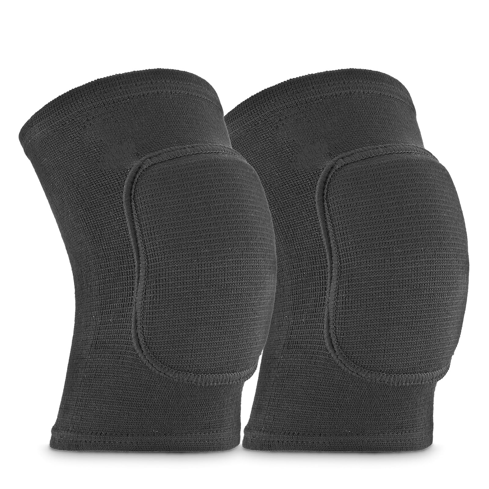 Compression Elbow Pads - 1 Pair Arm Brace Support for Fitness, Volleyball & Basketball - Breathable Knee & Elbow Wraps for Kids, Men & Women - Full Black，wrestling knee pads，volleyball knee pads