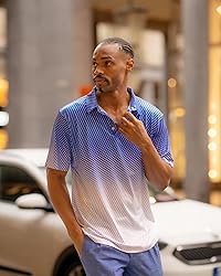 uideazone Mens Funny Golf Shirts Athletic Blue