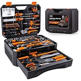 XOOL 368 Piece Home Repair Tool Kit with Drawer Toolbox, Includes Hammer, Pliers, Screwdrivers, Wrench, Tape Measure &amp; More for Home Repair, Apartment, Office, Garage and DIY Projects