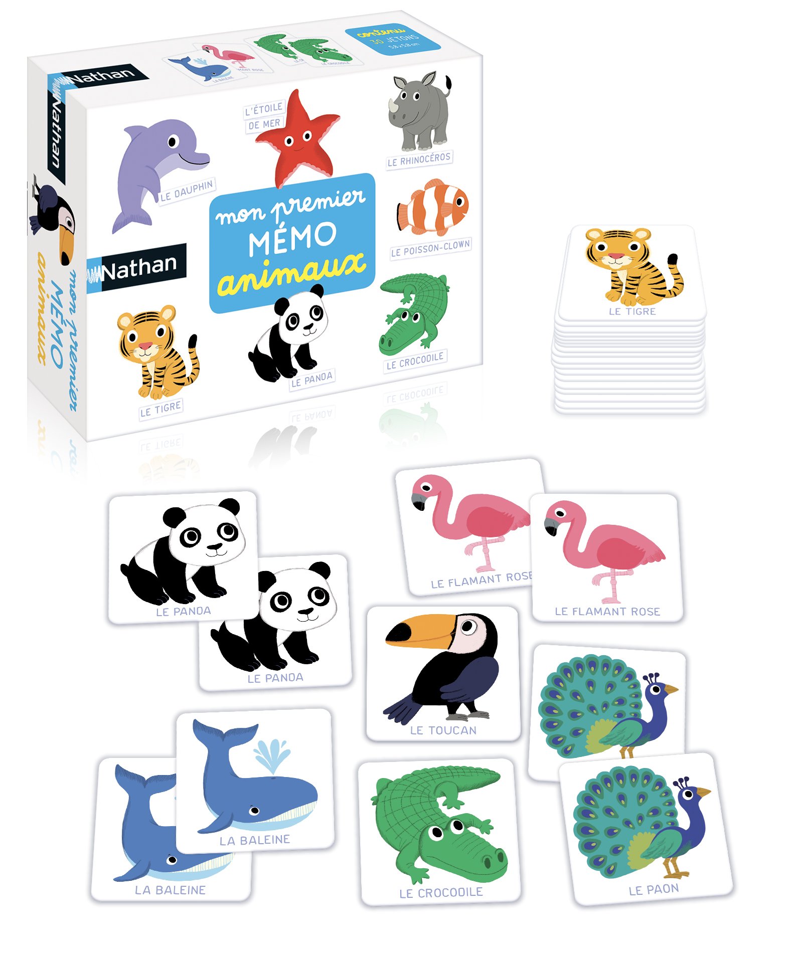 Nathan - My first animal memo - memory game - discovery animals from the world - educational game - play with family - for children aged 2 years and above