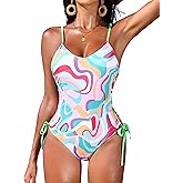 Edelqual One Piece Swimsuit for Women Tummy Control Bathing Suit Sexy Modest U-Neck Full Coverage Athletic Swimwear 2025