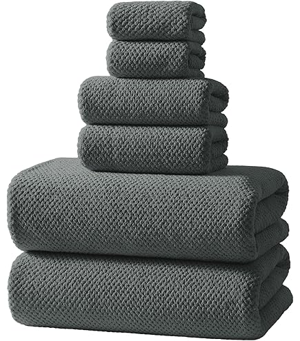 Amazon.com: Cosy Family Microfiber 8-Piece Towel Set, 2 Bath