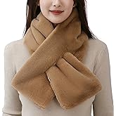 Dikoaina Women's Faux Fur Collar Scarf: A Versatile Faux Fur Scarves Neck Shrug for Fall and Winter Coat Dress