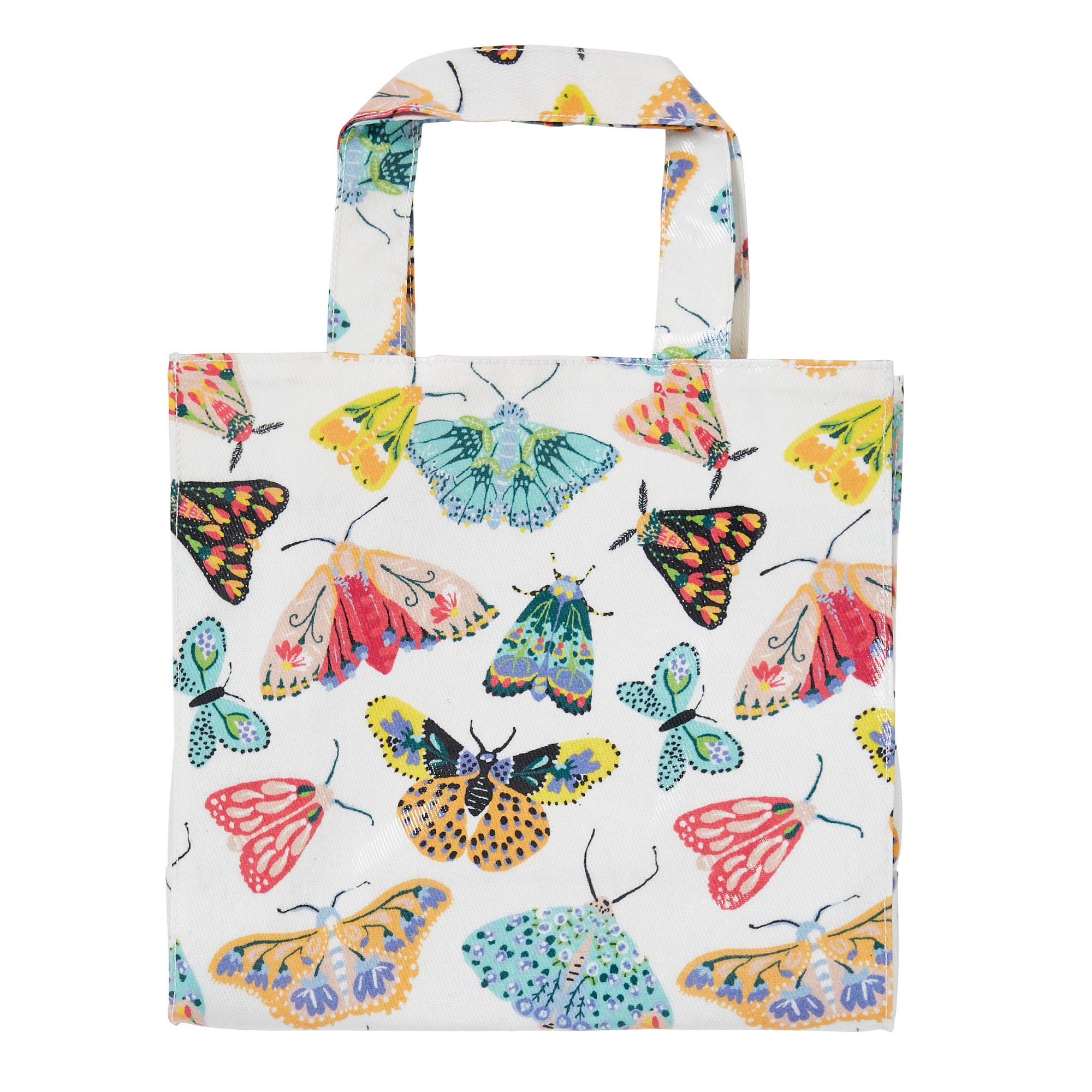 Ulster Weavers - Waterproof Multi-Colours Butterfly Shopping Bag (25 x 25.5cm) - Easy Clean - Waterproof PVC Material - Butterflies Bag - Shopping Bag/School Bag/Canvas Bag with Butterflies