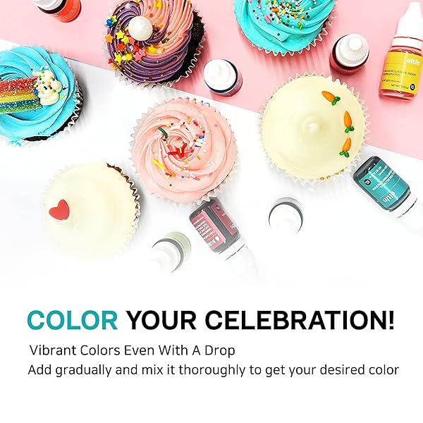 ELTIN FOOD COLORING SET V1 – GEL FOOD COLORING LIQUID FOR BAKING | EDIBLE FOOD DYE COLORING FOR CAKE DECORATING, COOKIE DECORATING, SLIME | EASTER, CHRISTMAS, HALLOWEEN FOOD COLORING GEL | VEGAN GEL FOOD COLORING SET (12 COLORS, 0.35OZ/EA)