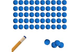 13mm Pool Cue Tips, 50 Pack Blue Leather Snooker Cue Tips, Replacement Tips Pool Stick Tips Billiard Snooker Tip Pool Billiar
