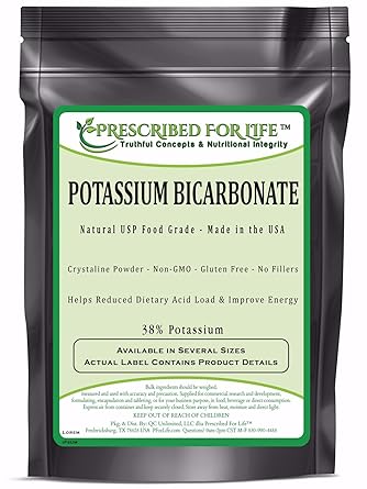 Potassium Bicarbonate - Natural USP Food Grade Crystalline Powder - 99.63%  Alkalinity 1 lb: Amazon.com: Grocery & Gourmet Food Potassium Bicarbonate - Natural USP Food Grade Crystalline Powder - 99.63%  Alkalinity 1 lb: Amazon.com: Grocery & Gourmet Food