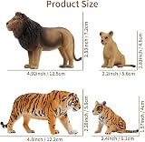 toymany 8pcs Safari Animals Playset Lion Tiger Cheetah Leopard Cubs view 5