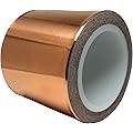 Copper Foil Tape (2inch x 18ft) for Guitar & EMI Shielding, Slug Repellent, Crafts, Electrical Repairs, Grounding - Conductive Adhesive - 39% Thicker Foil - Extra Wide Value Pack at A Great Price