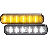 Whelen ION Duo Linear-LED Light Head with Scan-Lock Flash Patterns - Hood, Grille &amp; Universal Mount - Amber/White, Part# I2F