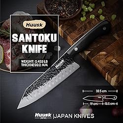Huusk Knives from Japan Santoku knife - Hand Forged