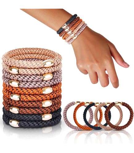 Amazon.com : Signature Pony Tail Holders with sterling gem  display picture 2