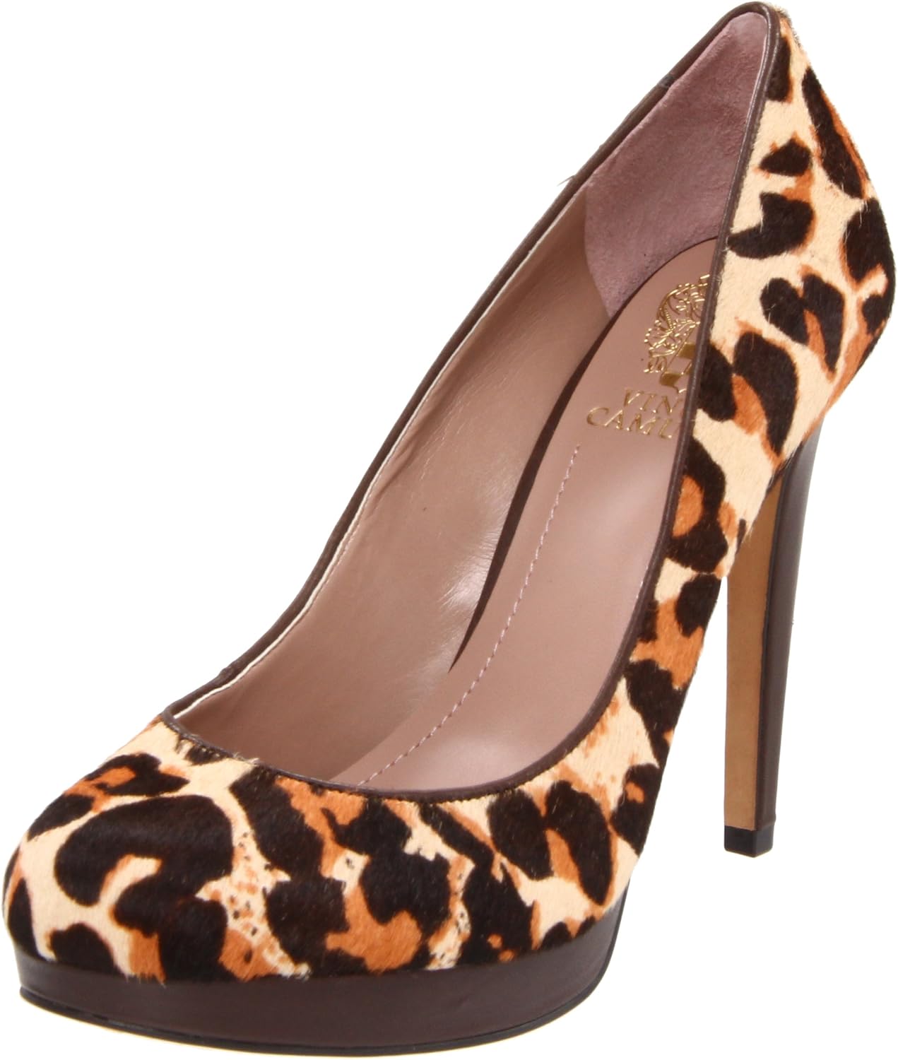 Women's Vince Camuto Anessta Leopard Print Clear Pointy Toe Pump, Size 6.5 M - Black | Toe loop 