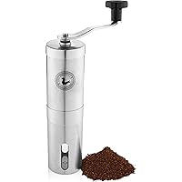 Manual Coffee Grinder Stainless Steel - Hand Coffee Grinder with Ceramic Burr & Adjustable Setting for Espresso French…