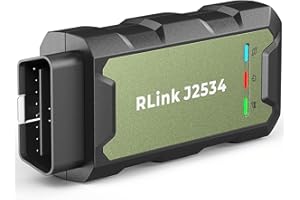 TOPDON RLink J2534 Pass-Thru Programmer, OEM Reprogramming and Diagnostic Tool, Enhanced J2534 VCI, Supports J2534/D-PDU/CAN-FD/DoIP, Compatible with 17+ Vehicle Brands, No OE Software Provided