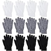 Glooarm 12 Pairs Winter Gloves Knit Warm Adult Stretchy Magic Gloves Bulk for Men Women Teens