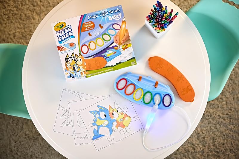 - Color Wonder Magic Light Brush Bluey, Set Pittura Senza Macchia, attività Creativa e Regalo per Bambini dai 3 Anni, 75-7195