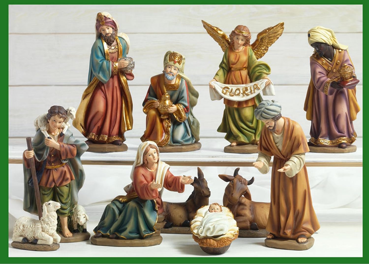 Statue In Resina Per Presepe Idea Natale: Presepe natività composto da 11 statue grandi soggetti in